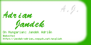 adrian jandek business card